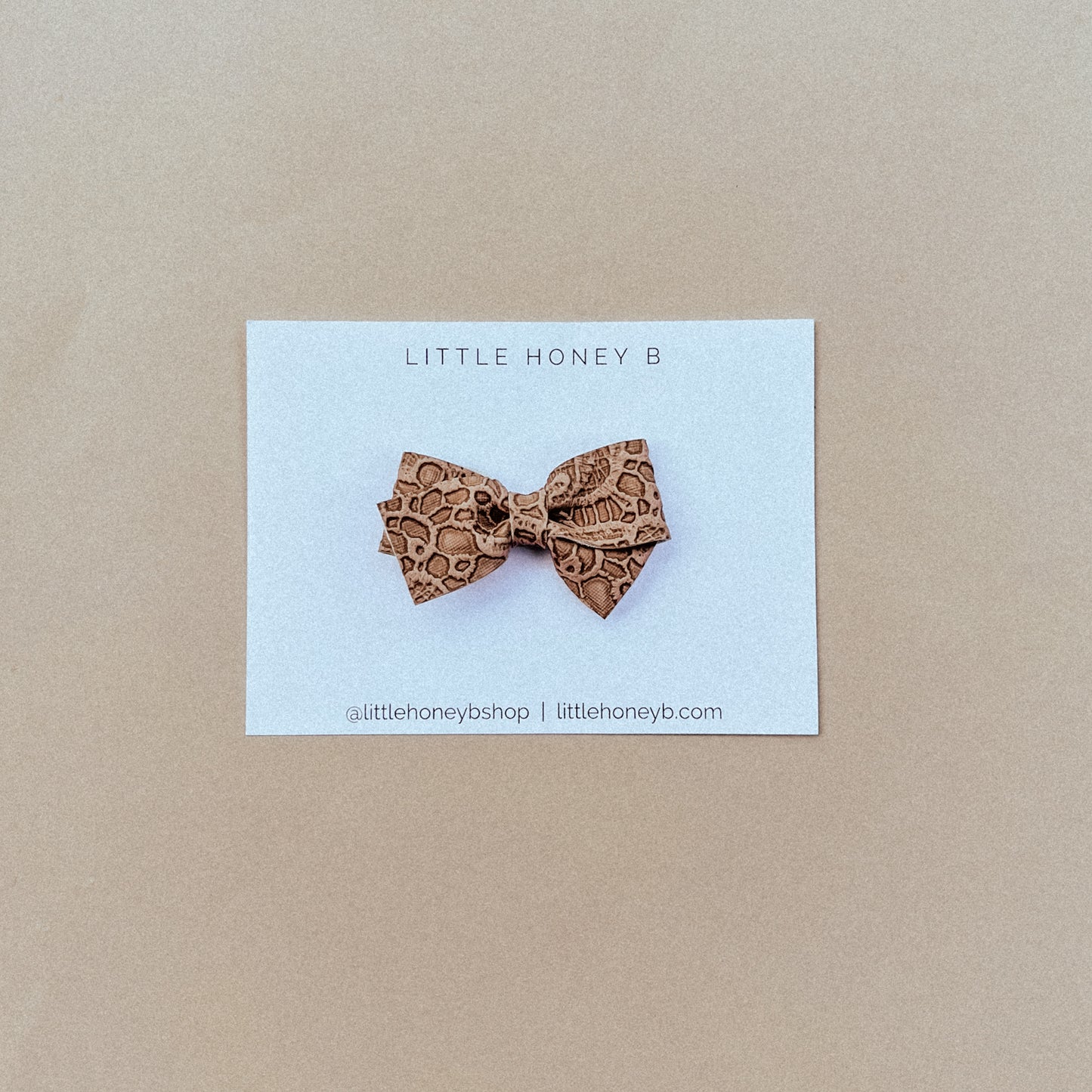 Wren Bow - Mocha Lace Embossed