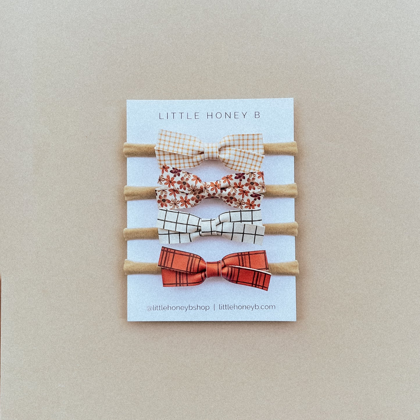 Claire Bow Set - Fall Plaid