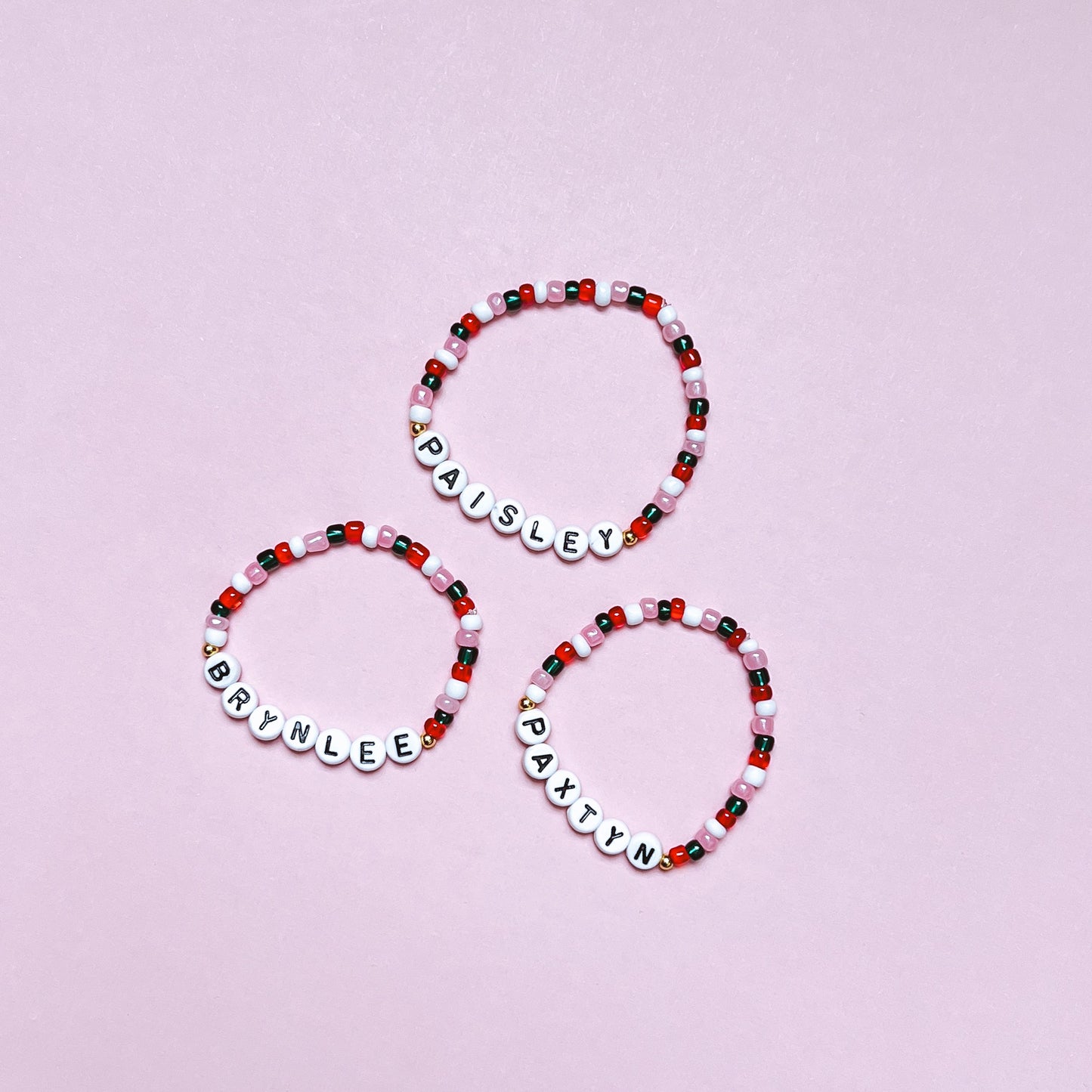 Pink Christmas Bracelet