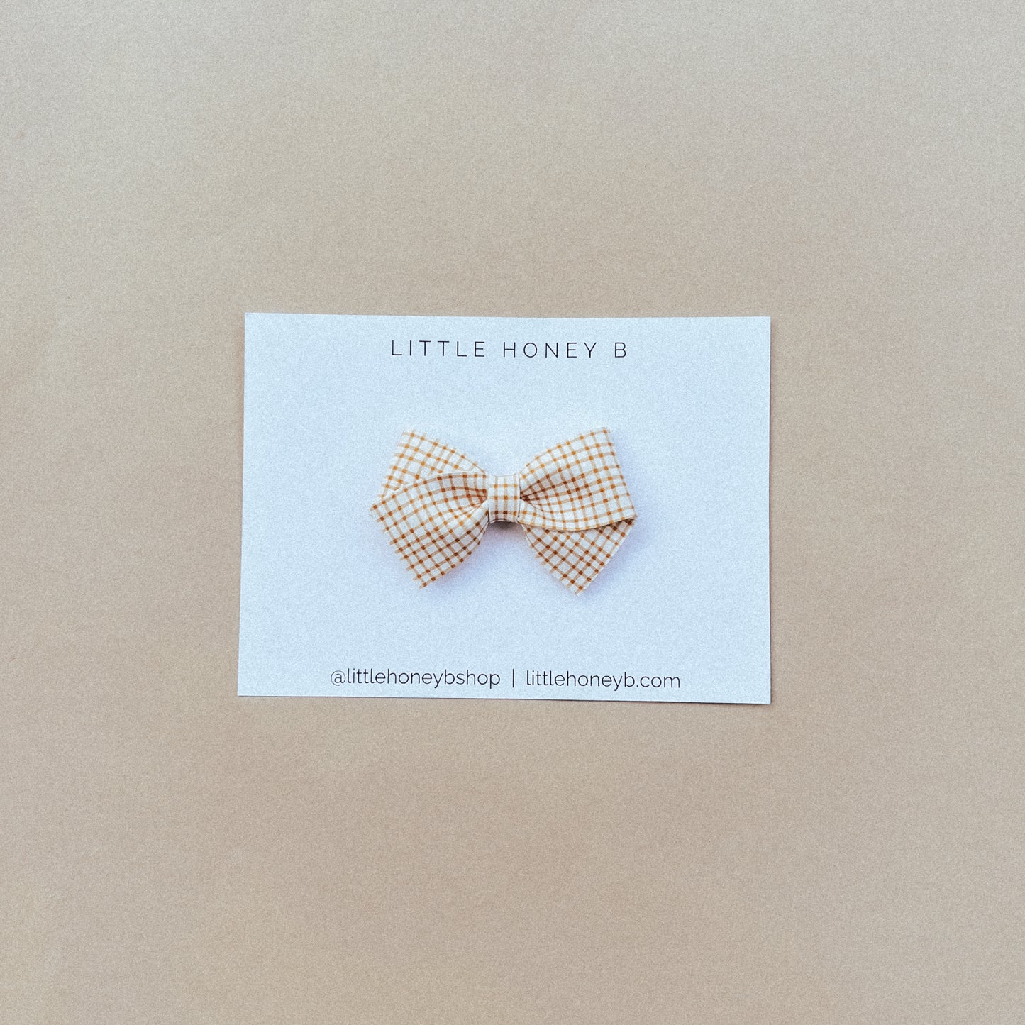 Wren Bow - Mustard Plaid