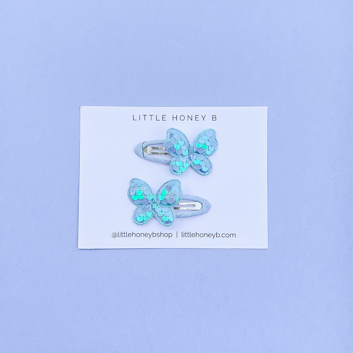 Butterfly Clippie Set - Baby Blue