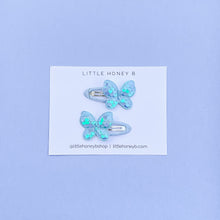 Load image into Gallery viewer, Butterfly Clippie Set - Baby Blue