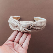 Load image into Gallery viewer, Knotted Headband - Neutral Ribbed Collection