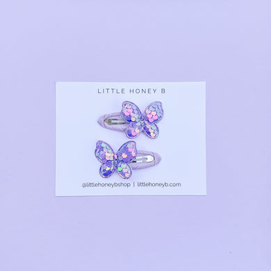 Butterfly Clippie Set - Lilac