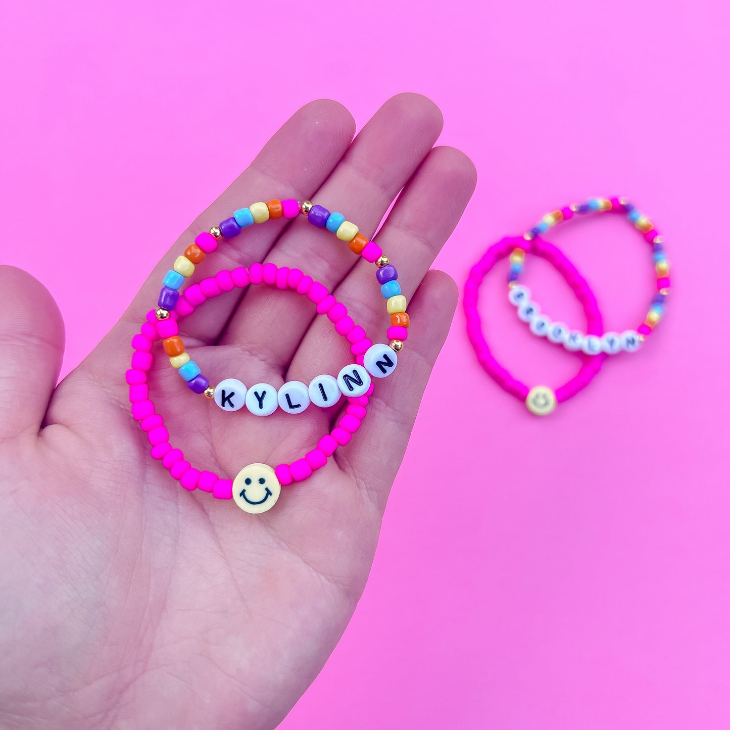 Neon Smiley Customized Bracelet