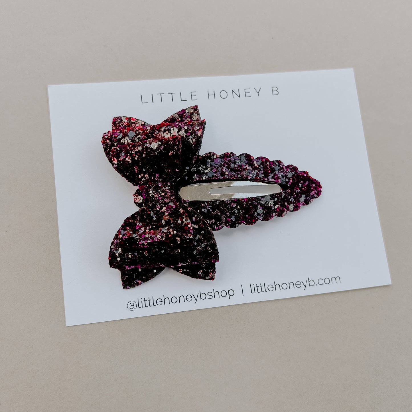 Lacey Bows - Ruby Glitter