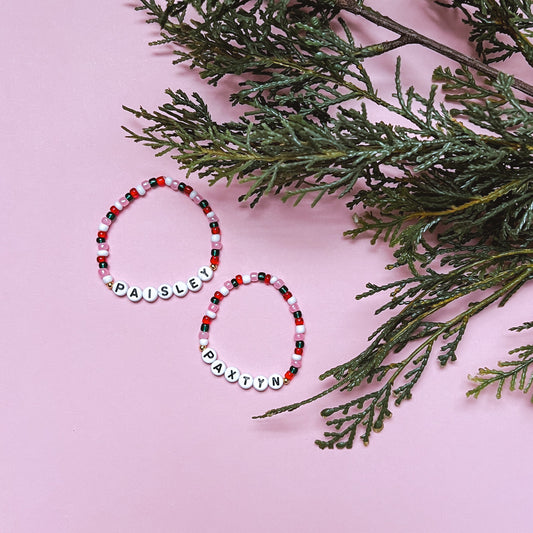 Pink Christmas Bracelet