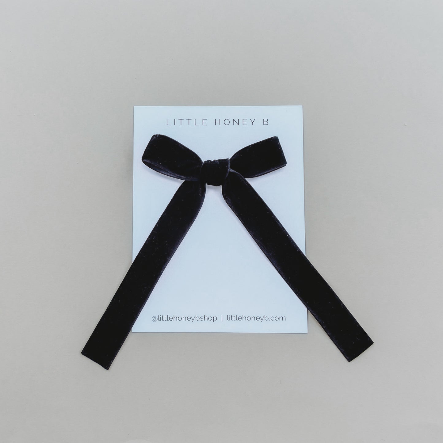 Velvet Ribbon Bow - Black