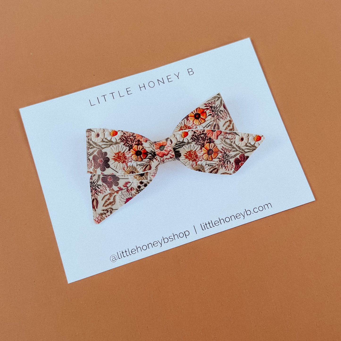 Saylor Bow - Mocha Floral