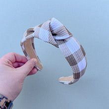 Load image into Gallery viewer, Knotted Headband - Meadow Plaid