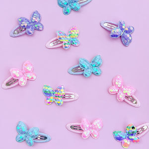 Butterfly Clippie Set - Baby Blue